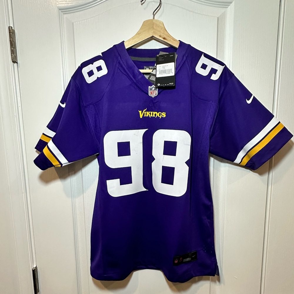 Minnesota Vikings D.J. Wonnum Nike Purple Team Game Jersey, Youth Size Large